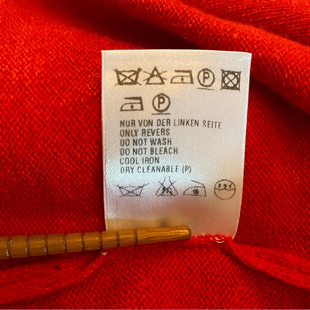Escada Beautiful Red Wrap Sweater Cardigan Top - Picture 9 of 11
